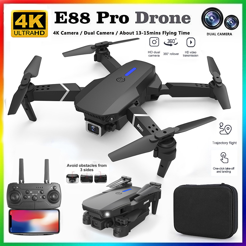 Drone E88 Rc Quadcopter - 2026 BARU E88 Drone Profesional HD